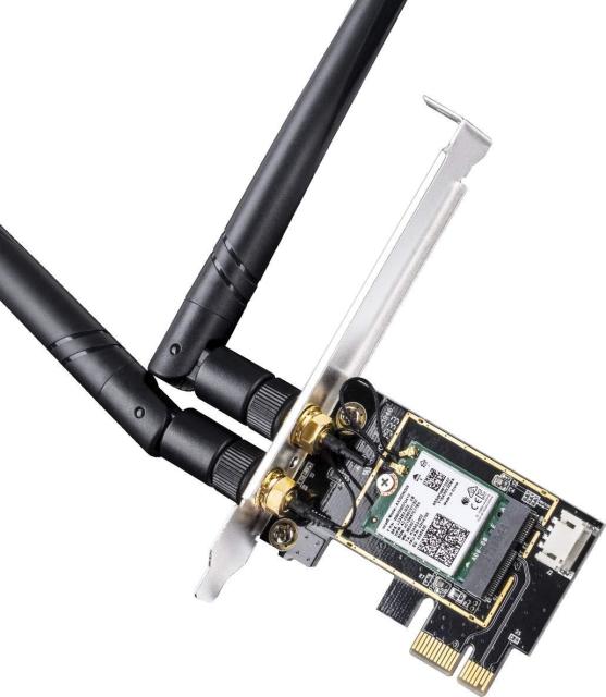 Безжична мрежова карта Cudy WE3000 WiFi 6E, PCI-E към Wi-Fi AX/Bluetooth 5.2