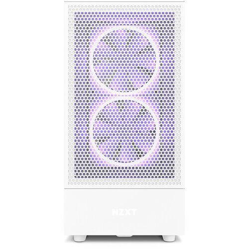 Кутия NZXT H5 Flow Matte Black, 1xUSB 3.2, 1xUSB Type-C, Audio Jack, Mid-Tower, ATX, бяла, без захранване