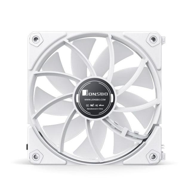 Комплект вентилатори Jonsbo ZF120 PWM ARGB, 3 Броя, Бял