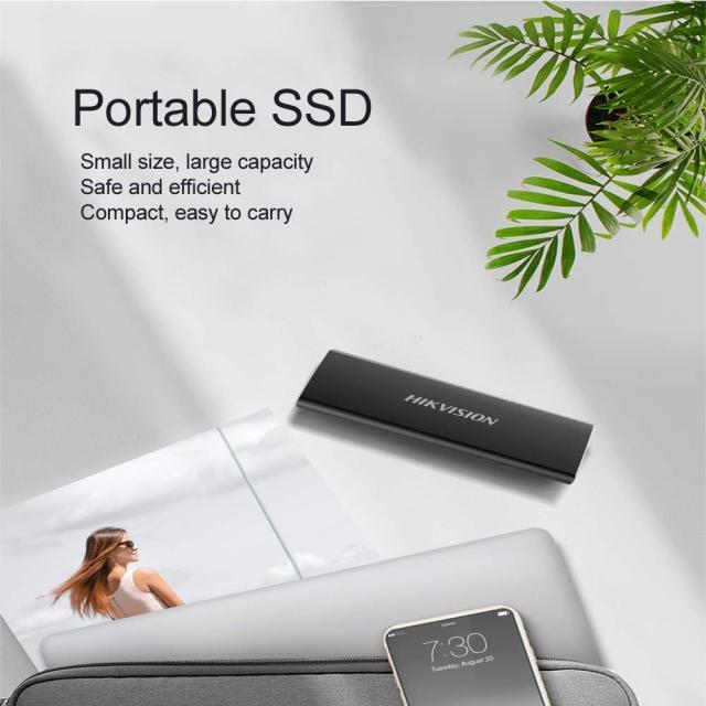 Твърд диск HikVision 256GB Portable SSD, USB 3.1, type C, R/W speed: 450/400 MB/s