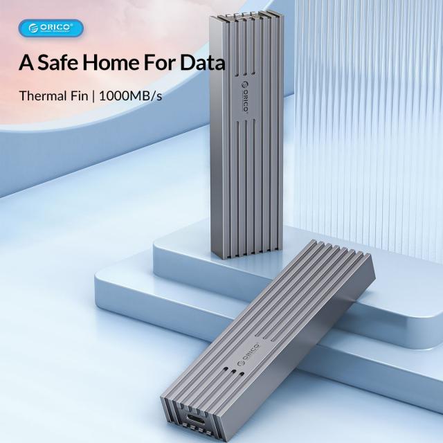 Кутия Orico за SSD, Storage - Case - M.2 NVMe M-key 10 Gbps Aluminum Heatsink Gray - FV35C3-G2-GY