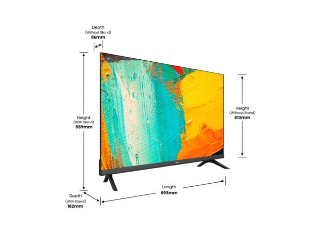 Телевизор Hisense 40" A4BG, Full HD 1920x1080, DLED, HDR, HLG, Dolby Audio, DTS Virtual X, Smart TV, WiFi 5GHz, WiFi Direct, BT, Anyview Cast, 2xHDMI, 2xUSB, LAN, CI+, DVB-T2/C/S2, Black
