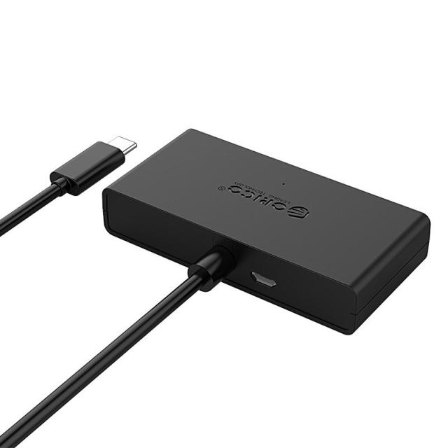 USB Хъб Orico 4 порта, 4x USB 3.0, USB 3.0 Type-A, черен