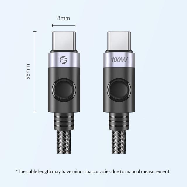 Кабел Orico USB C-to-C PD 100W Charging 0.5m Black