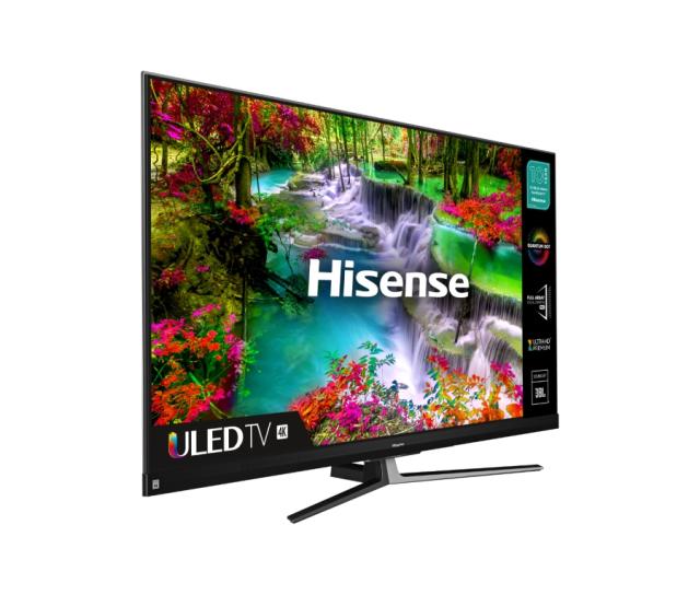 Телевизор Hisense 55" U8QF, 4K Ultra HD 3840x2160, ULED, FALD, Quantum Dot, 120Hz, HDR 10+, HLG, Dolby Vision, Dolby Atmos, Sound by JBL, Smart TV, WiFi 5GHz, WiFi Direct, BT, DLNA, 4xHDMI, 2xUSB, LAN, CI+, DVB-T2/C/S2, Black/Silver