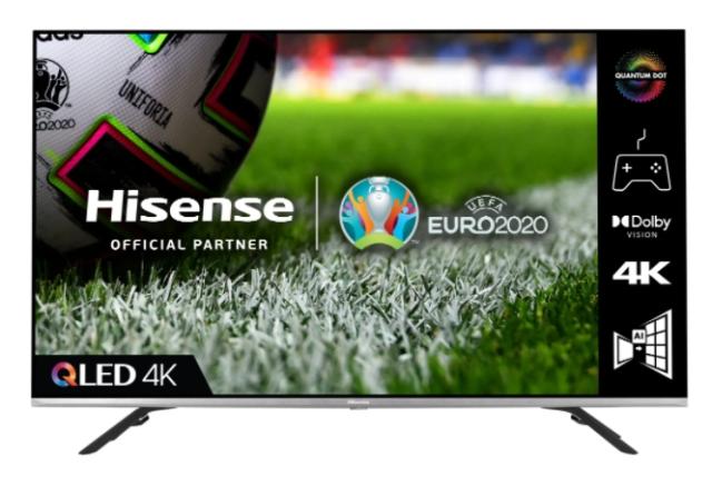 Телевизор Hisense 55" E76GQ, 4K Ultra HD 3840x2160, QLED, Quantum Dot, HDR 10+, HLG, Dolby Vision, Dolby Atmos, Smart TV, WiFi 5GHz, WiFi Direct, BT, DLNA, Gaming Mode, 1xHDMI2.1 eArc, 2xHDMI, 2xUSB, LAN, CI+, DVB-T2/C/S2, Black/Silver