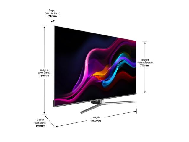 Телевизор Hisense 55" U8GQ, 4K Ultra HD 3840x2160, ULED, FALD, Quantum Dot, 120Hz, IPS, HDR 10+, HLG, Dolby Vision IQ, Dolby Atmos, DTS Virtual, Smart TV, WiFi 5GHz, WiFi Direct, BT, 4xHDMI, 2xUSB, LAN, CI+, DVB-T2/C/S2, Dark Grey