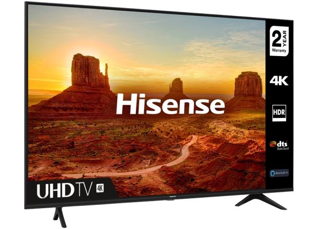 Телевизор Hisense 58" A7100F, 4K Ultra HD 3840x2160, DLED, HDR 10, HLG, Dolby Audio, DTS, Smart TV, WiFi, WiFi Direct, BT, 3xHDMI, 2xUSB, LAN, CI+, DVB-T2/C/S2, Black