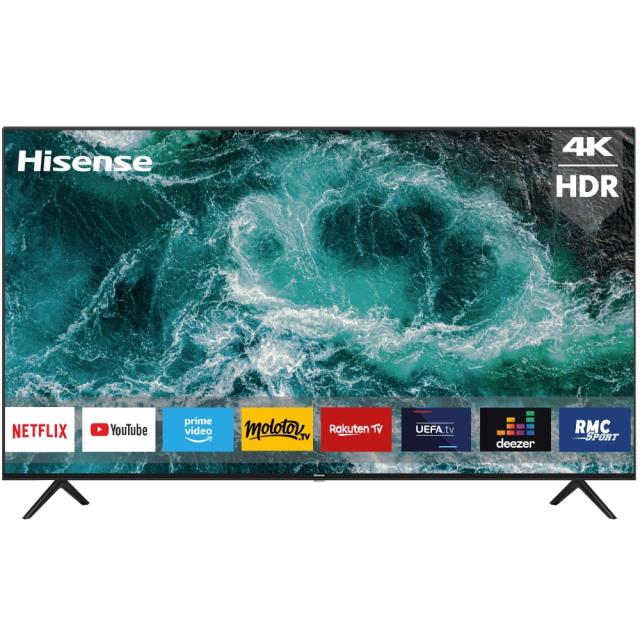Телевизор Hisense 70" A7100F, 4K Ultra HD 3840x2160, DLED, HDR 10, HLG, Dolby Audio, DTS, Smart TV, WiFi, WiFi Direct, BT, 3xHDMI, 2xUSB, LAN, CI+, DVB-T2/C/S2, Black