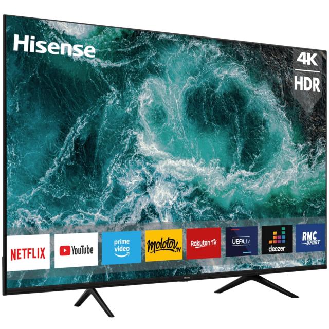 Телевизор Hisense 70" A7100F, 4K Ultra HD 3840x2160, DLED, HDR 10, HLG, Dolby Audio, DTS, Smart TV, WiFi, WiFi Direct, BT, 3xHDMI, 2xUSB, LAN, CI+, DVB-T2/C/S2, Black