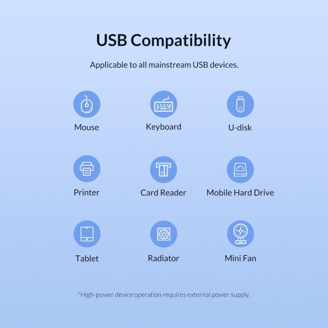 Хъб Orico USB3.0 HUB 4 port - Type C input, aux Type-C power input - TWC3-4A
