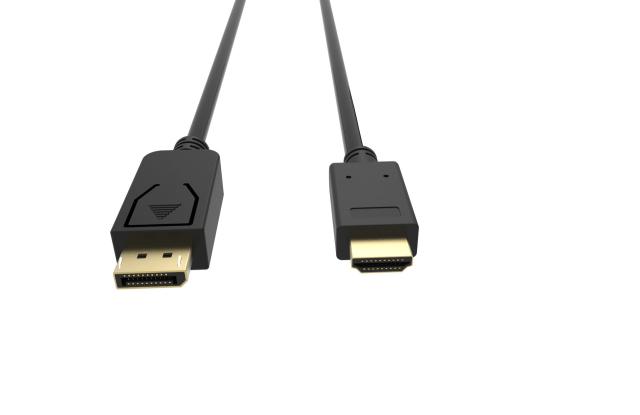 Кабел VCom Кабел Display Port M / HDMI M, 4K 60Hz, 1.8m