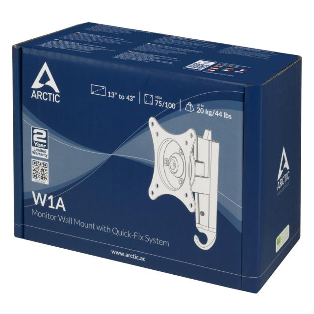 Стойка за монитор за стена Arctic W1A Wall Mount Monitor Arm, 13"-43" inch
