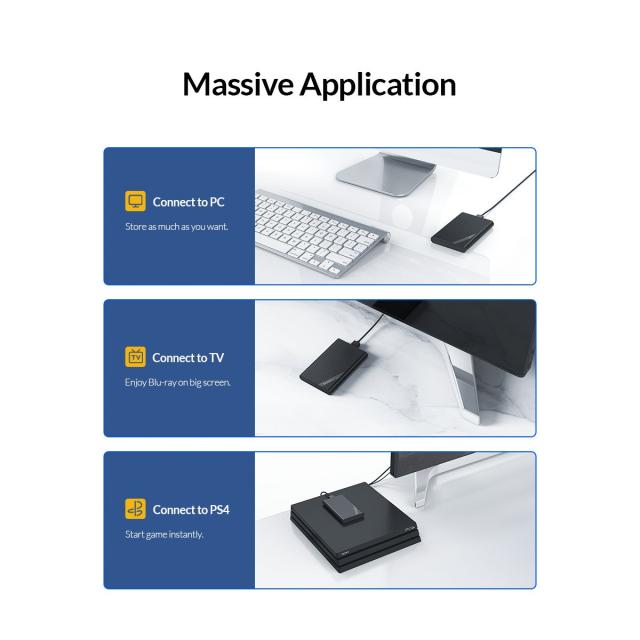 Кутия Orico, 2.5", SSD, HDD Storage - Case - 2.5 inch USB3.0 - 2521U3-BK-EP
