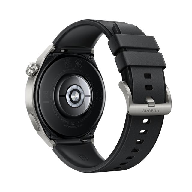 Часовник Huawei Watch GT 3 Pro 46mm, Odin-B19S, 1.43", Amoled, 466x466, PPI 326, 4GB, Bluetooth 5.2 supports BLE/BR/EDR, 5ATM, NFC, GPS, Battery 530 maAh, Black Fluoroelastomer Strap