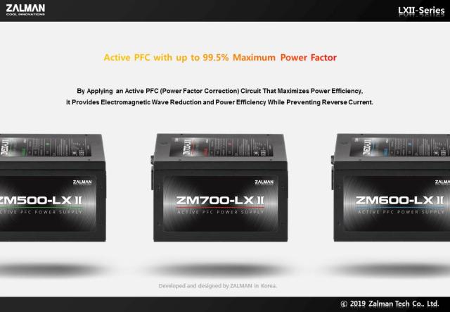 Захранване Zalman ZM600-LXII, PSU 600W, Active PFC