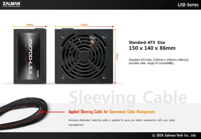 Захранване Zalman ZM600-LXII, PSU 600W, Active PFC