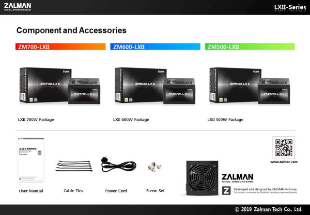 Захранване Zalman ZM600-LXII, PSU 600W, Active PFC
