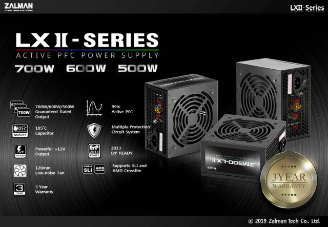 Захранване Zalman ZM500-LXII, PSU 500W, Active PFC