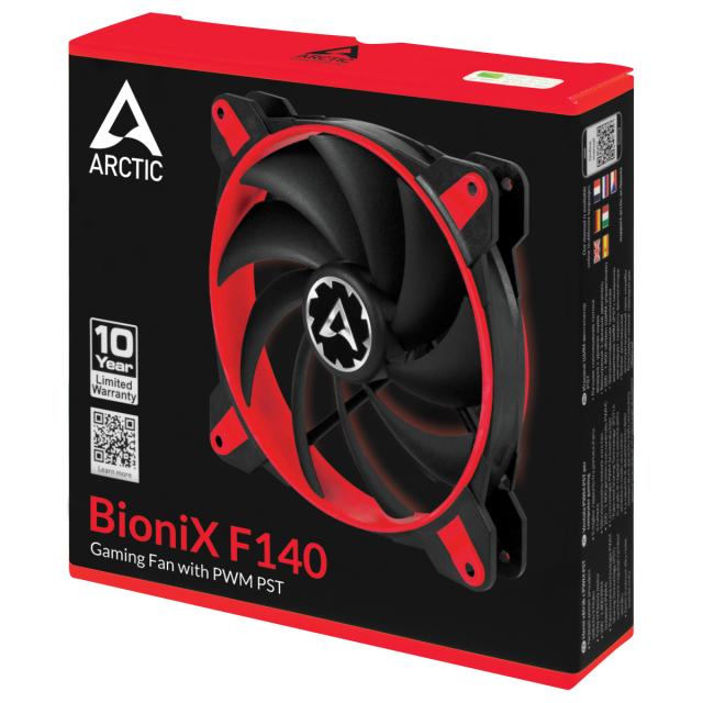 Вентилатор Arctic Fan 140mm BioniX F140 Red, 4 pin PWM
