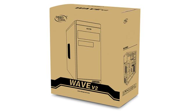Кутия DeepCool WAVE V2 Black, Mini Tower, 1x USB 3.0, 1x USB 2.0, mATX / Mini-ITX