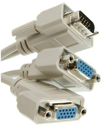 Сплитер VCom VGA splitter HD15 M - 2xHD15 F - CG021-0.2m