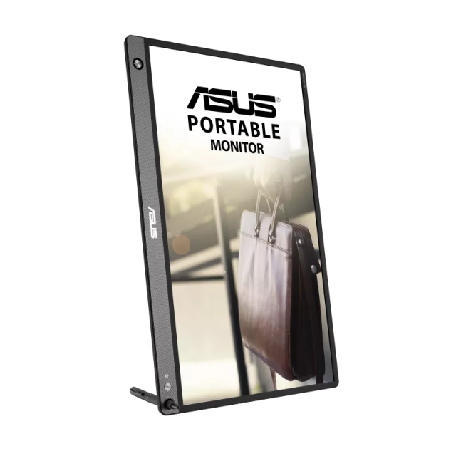 Монитор Asus ZenScreen MB16AHP, преносим, 15.6" (39.62 cm) IPS панел, Full HD, 250 cd/m2, Micro HDMI, USB Type-C