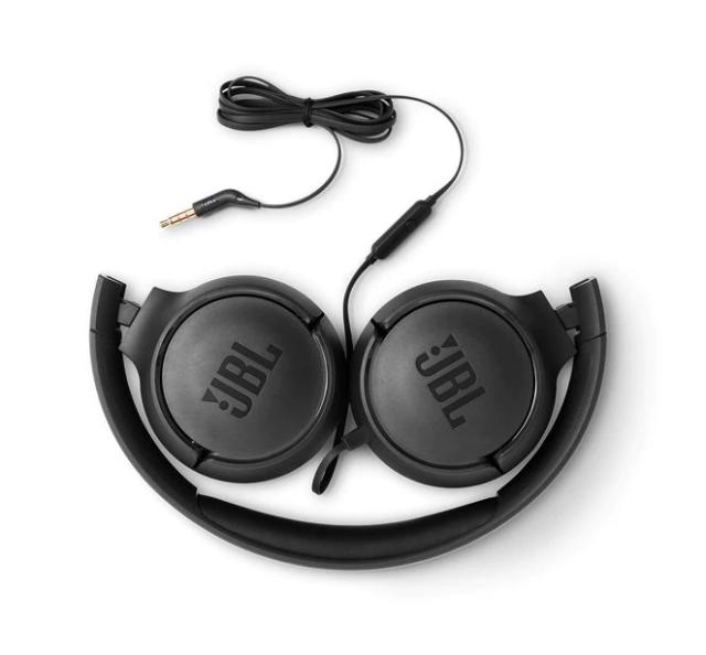 Слушалки JBL Tune 500, микрофон, 3.5 mm jack, Черни