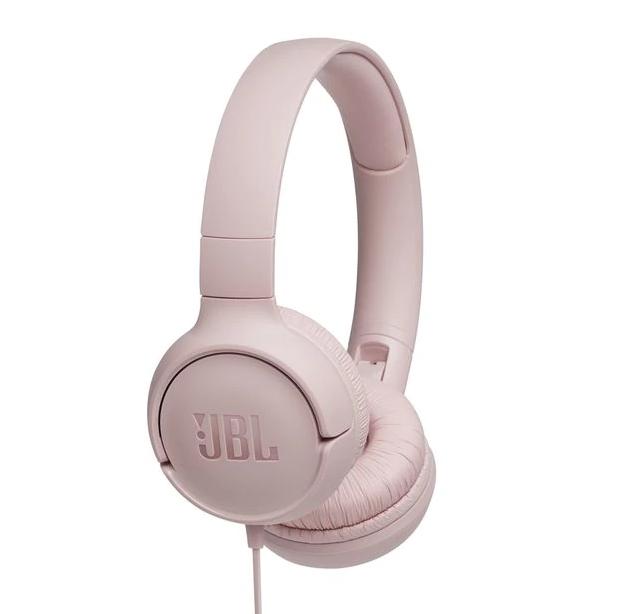 Слушалки JBL Tune 500, микрофон, 3.5 mm jack, Розови