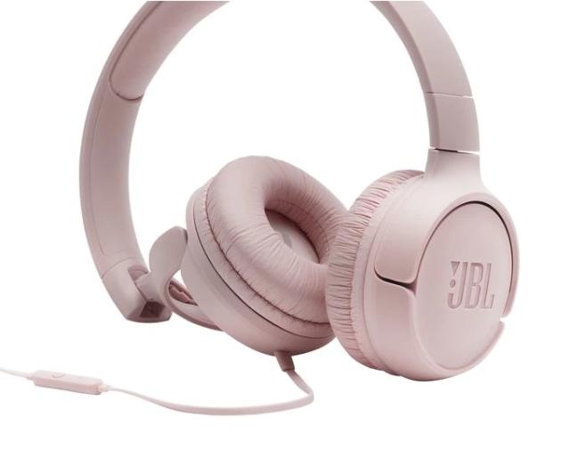 Слушалки JBL Tune 500, микрофон, 3.5 mm jack, Розови