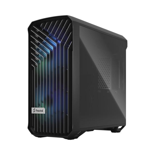 Кутия Fractal Design Torrent Compact Black RGB TG Light Tint, Mid-Tower, 1x USB 3.2 Type-C, 2x USB 3.0, SSI-CEB / E-ATX / ATX / mATX / Mini-ITX 