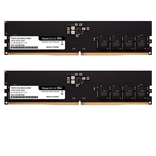 Памет TEAM GROUP 32GB (2x16GB) DDR5 4800MHz, CL40-40-40-77, 1.1 V