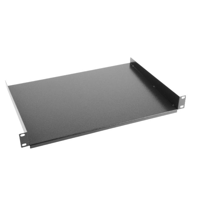 Аксесоар Lanberg 19" fixed shelf 1U / 483x315mm, max load capacity up to 20kg, black