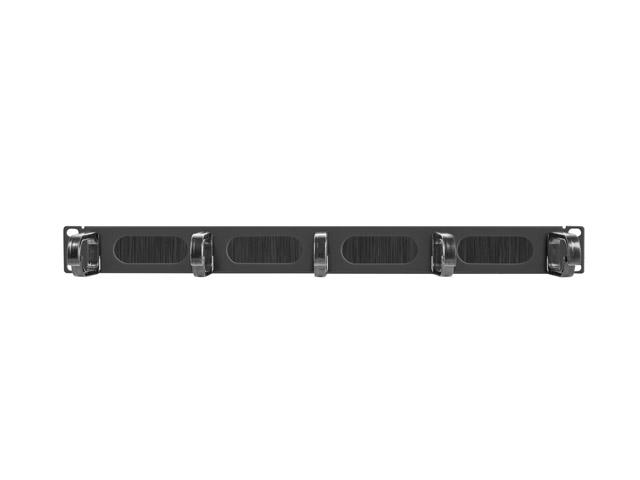 Аксесоар Lanberg 19" cable management AK-1203-B brush panel 5 rings- type b 1U, black