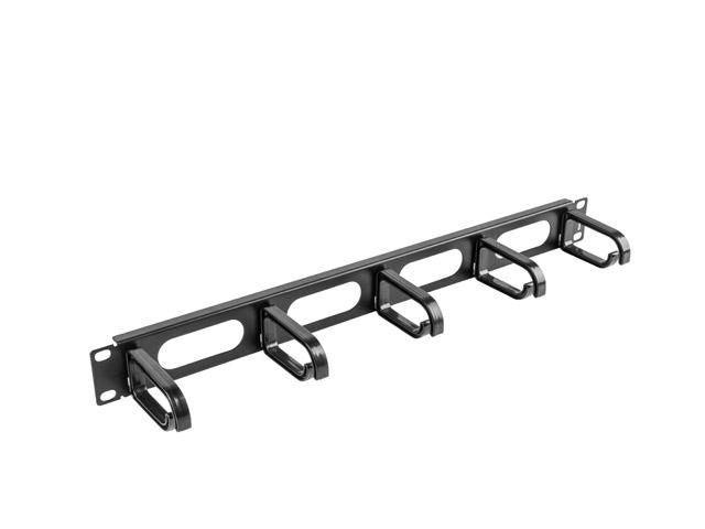 Аксесоар Lanberg 19" cable management AK-1205-B panel 5 rings - type b 1U, black