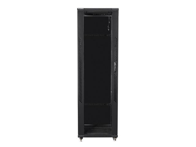 Комуникационен шкаф Lanberg rack cabinet 19" free-standing 42U / 600x600 self-assembly flat pack, black