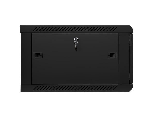 Комуникационен шкаф Lanberg rack cabinet 19” wall-mount 6U / 600x600 for self-assembly (flat pack), black