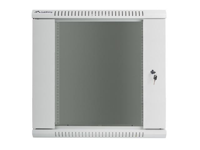 Комуникационен шкаф Lanberg rack cabinet 19” wall-mount 12U / 600x600 for self-assembly (flat pack), grey