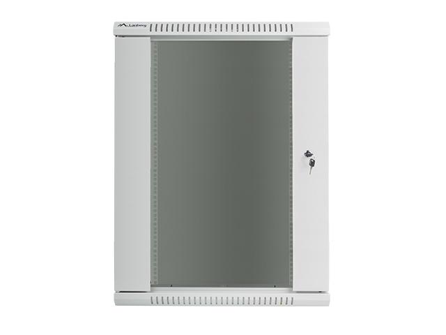 Комуникационен шкаф Lanberg rack cabinet 19” wall-mount 18U / 600x600 for self-assembly (flat pack), grey
