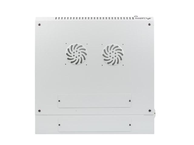 Комуникационен шкаф Lanberg rack cabinet 19” double-section wall-mount 6U / 600x600 for self-assembly (flat pack), grey
