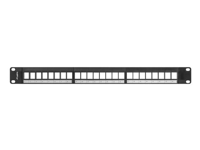Пач панел Lanberg patch panel blank 24 port 1U for keystone modules, black