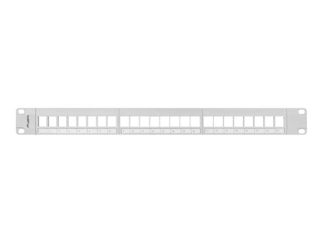 Пач панел Lanberg patch panel blank 24 port 1U for keystone modules gray