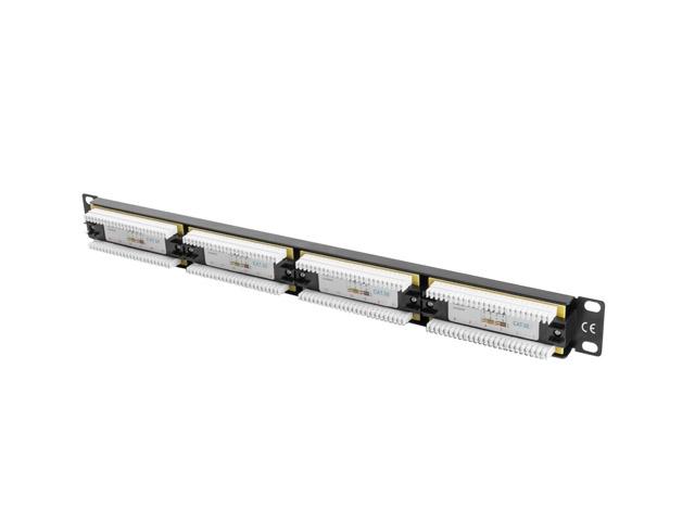 Пач панел Lanberg patch panel 24 port 1U CAT.5E, black