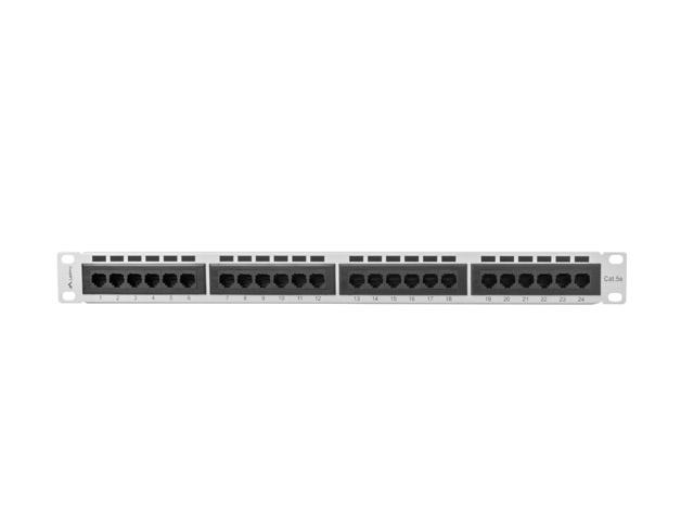 Пач панел Lanberg patch panel 24 port 1U CAT.5E, grey