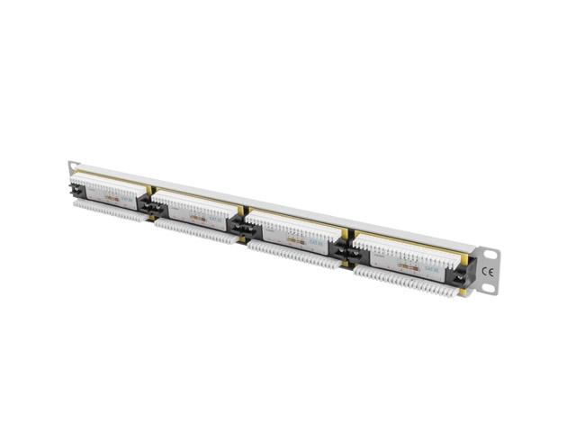 Пач панел Lanberg patch panel 24 port 1U CAT.5E, grey
