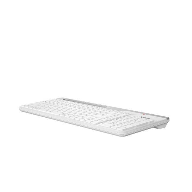 Клавиатура A4tech Fstyler FBK25, Bluetooth/Wireless 2.4G, Стойка за телефон, Бял