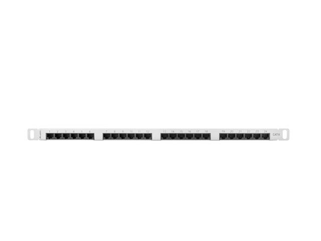 Пач панел Lanberg patch panel 24 port 0.5U CAT.6, grey