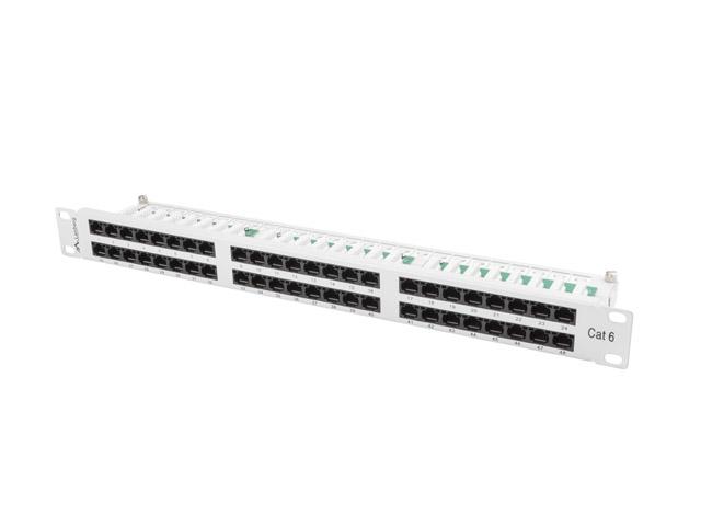 Пач панел Lanberg patch panel 48 port 1U CAT.6, grey