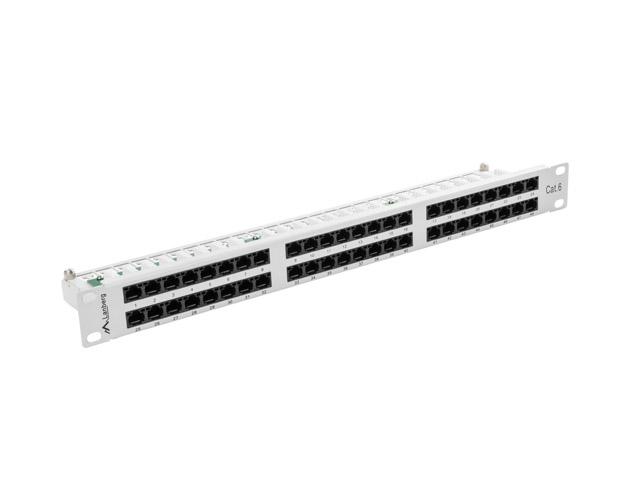 Пач панел Lanberg patch panel 48 port 1U CAT.6, grey