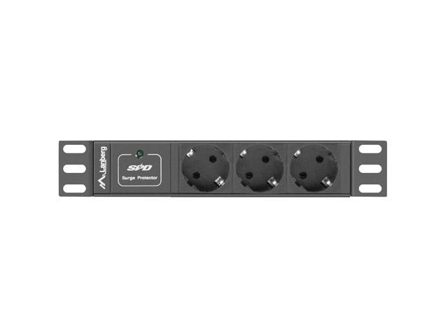 Филтър Lanberg power distribution unit (PDU) 10"1U 10A 3X SCHUKO 2M, black C14